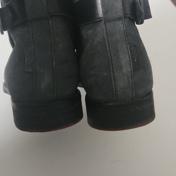 LEVI'S | Suede ankle boots gray black sz 7.5 - Picture 5 of 7